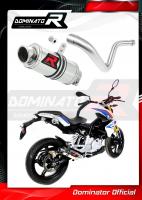 Laděný výfuk DOMINATOR BMW G310R 16-18 KULATÁ KRÁTKÁ KONCOVKA GP1