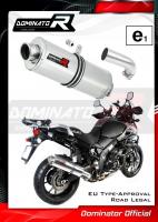 Homologovaný Laděný výfuk DOMINATOR SUZUKI V-STROM 1000 DD / WDDO 2017-2020 OVÁLNÁ KONCOVKA HOMOLOGACE