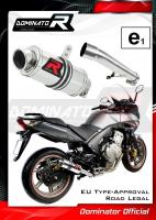 Homologovaný Laděný výfuk DOMINATOR HONDA CBF600 N/NA/S/SA PC43 2008-2013 KULATÁ KONCOVKA GP1 HOMOLOGACE