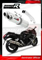 Laděný výfuk DOMINATOR SUZUKI GSXR 1300 HAYABUSA 08-18 KULATÉ KONCOVKY STANDART