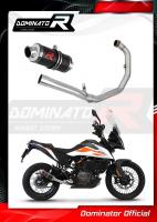 Laděný výfuk DOMINATOR KTM 390 ADVENTURE 20-21 KOMPLETNÍ SYSTÉM KONCOVKA GP1 černá