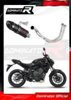 LADĚNÝ VÝFUK DOMINATOR YAMAHA MT07 FZ07 21-22 svody koncovka HP8 černá