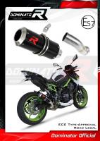 Homologovaný Laděný výfuk DOMINATOR KAWASAKI Z900 2020- KONCOVKA GP ČERNÁ HOMOLOGACE