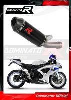 Laděný výfuk DOMINATOR SUZUKI GSXR 600 / 750 08-10 KONCOVKA HP3 ČERNÁ LOW LEVEL POD STUPAČKU