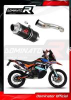 Laděný výfuk DOMINATOR KTM 890 ADVENTURE / R 21- KONCOVKA GP1 ČERNÁ