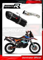 Laděný výfuk DOMINATOR KTM 890 ADVENTURE / R 21- KONCOVKA HP1 ČERNÁ