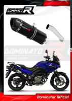 Laděný výfuk DOMINATOR SUZUKI DL650 V-STROM 04-06 KONCOVKA HP1 ČERNÁ