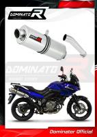 Laděný výfuk DOMINATOR SUZUKI DL650 V-STROM 04-06 OVÁLNÁ KONCOVKA