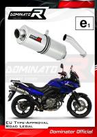 Homologovaný Laděný výfuk DOMINATOR SUZUKI V-STROM 650 WVB1 2004-2006 OVÁLNÁ KONCOVKA HOMOLOGACE