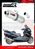 Laděný výfuk DOMINATOR SUZUKI BURGMAN 650 04-13 OVÁLNÁ KONCOVKA