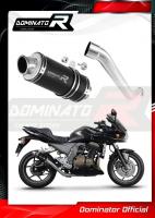 Laděný výfuk DOMINATOR Kawasaki Z750 05-06 KULATÁ KONCOVKA GP1 ČERNÁ