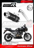 Homologovaný Laděný výfuk DOMINATOR KAWASAKI Z 750 04-06 KONCOVKA GP1 ČERNÁ HOMOLOGACE