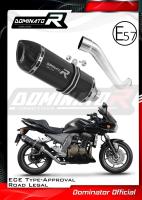 Homologovaný Laděný výfuk DOMINATOR KAWASAKI Z 750 04-06 KONCOVKA HP1 ČERNÁ HOMOLOGACE