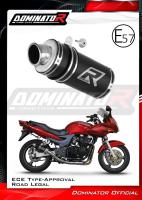 Homologovaný Laděný výfuk DOMINATOR KAWASAKI ZR7 ZR 7 1999-2003 KONCOVKA GP1 ČERNÁ HOMOLOGACE
